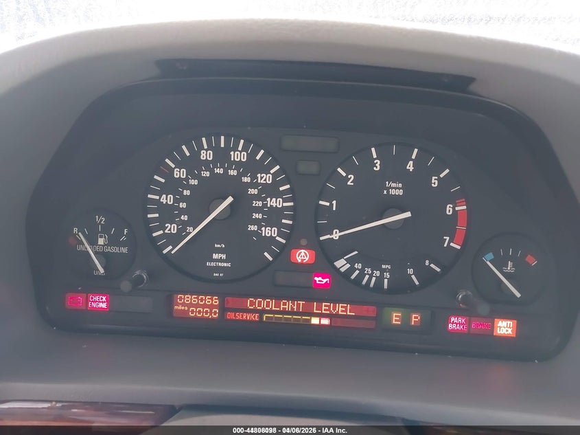 1993 BMW 750 Il Automatic VIN: WBAGC8327PDC81492 Lot: 44808098