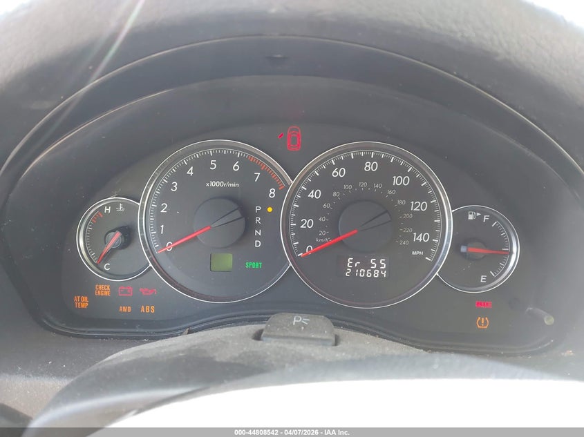 2008 Subaru Legacy 2.5I VIN: 4S3BL616287204758 Lot: 44808542