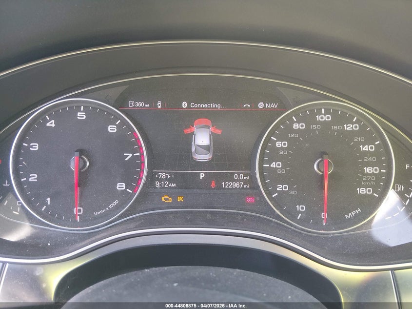 2012 Audi A7 Premium VIN: WAU2GAFC1CN038904 Lot: 44808875