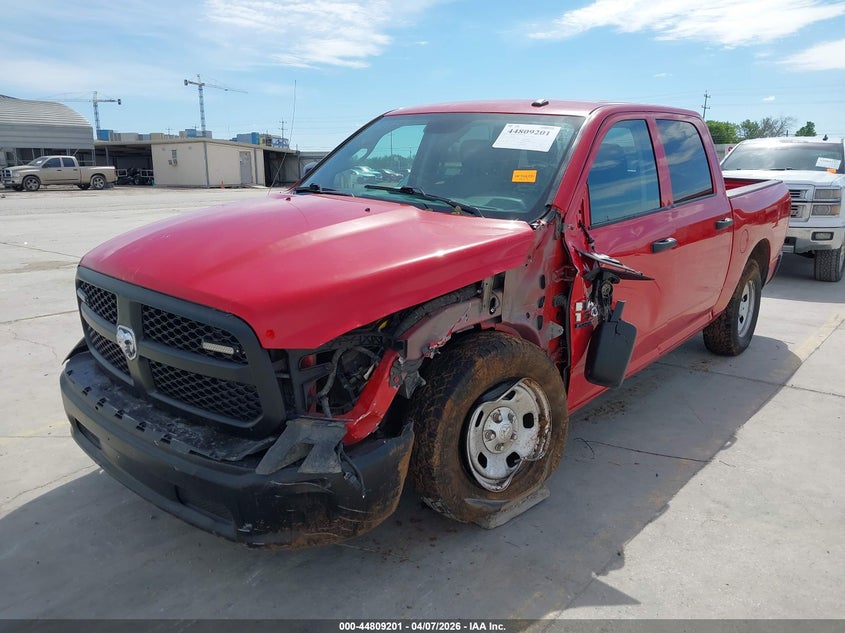 2022 Ram 1500 3.6 Ram Classic Tradesman 4X4 5'7 Box red Lot 111044809201 Vin 3C6RR7KG7NG206247