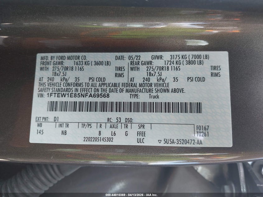 2022 FORD F-150 TREMOR — Photo 9