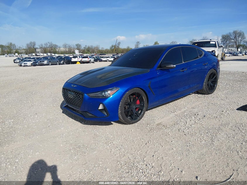 KMTG34LE2KU017724 2019 Genesis G70 3.3 3.3T Advanced blue