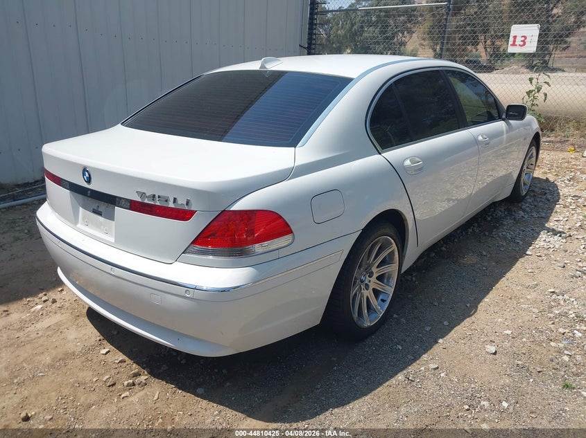 2004 BMW 745Li VIN: WBAGN63514DS54435 Lot: 44810425