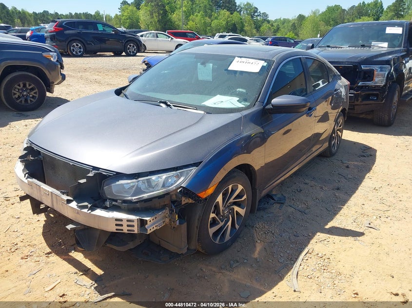 2017 Honda Civic 2.0 Ex grey Lot 111044810472 Vin 19XFC2F77HE016460