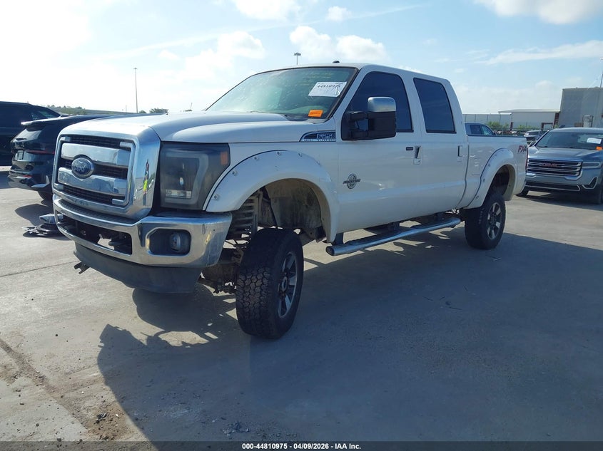 2015 Ford F250 6.7 F-250 Lariat white Lot 111044810975 Vin 1FT7W2BT6FEA18448