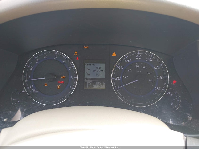 2011 Infiniti Ex35 Journey VIN: JN1AJ0HR2BM850764 Lot: 44811163