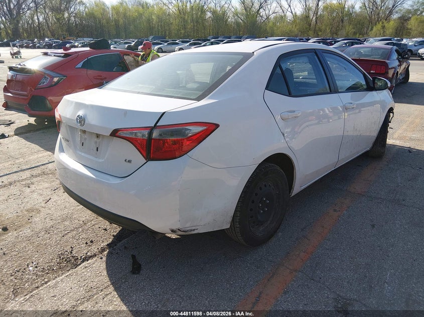2015 Toyota Corolla 1.8 Le white Lot 111044811598 Vin 5YFBURHE5FP277792