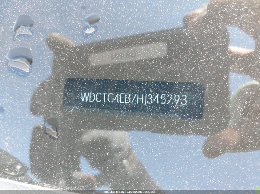 2017 Mercedes-Benz Gla 250 VIN: WDCTG4EB7HJ345293 Lot: 44811636