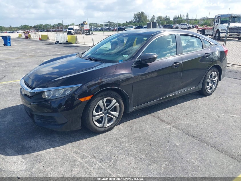 2018 Honda Civic 2.0 Lx black Lot 111044812000 Vin 19XFC2F54JE036637