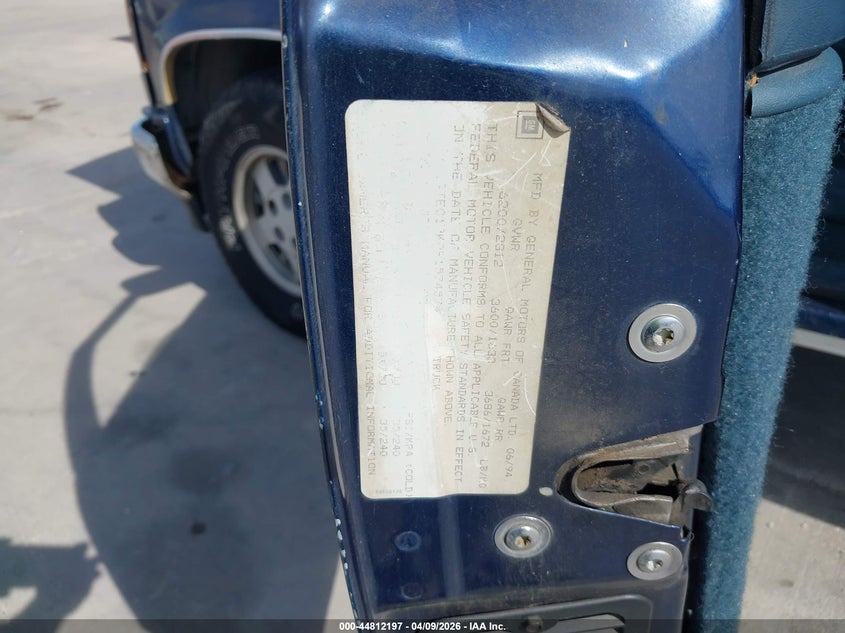 1994 GMC Sierra C1500 VIN: 2GTEC19K0R1574574 Lot: 44812197