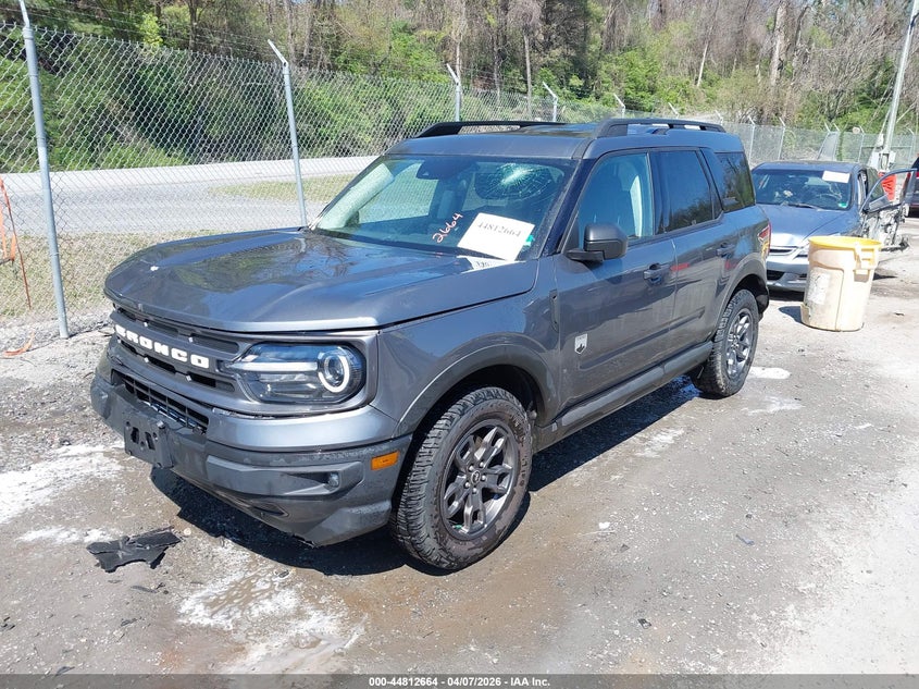 Vin: 3fmcr9b60nrd37392, lot: 45309932, ford bronco sport big bend 20222