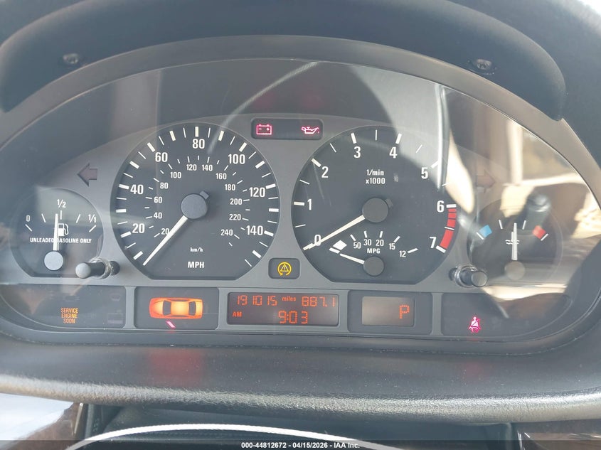 2000 BMW 328I VIN: WBAAM5345YFR20944 Lot: 44812672