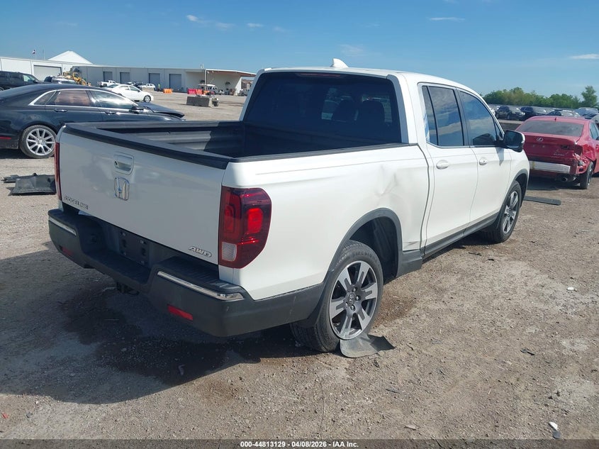 2017 Honda Ridgeline 3.5 Rtl-T white Lot 111044813129 Vin 5FPYK3F69HB030502