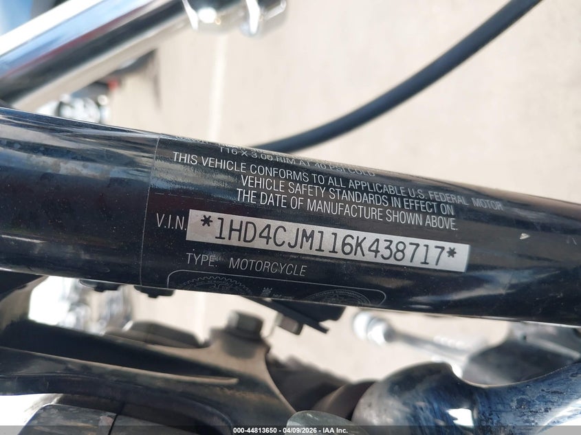 2006 Harley-Davidson Xl883 C VIN: 1HD4CJM116K438717 Lot: 44813650