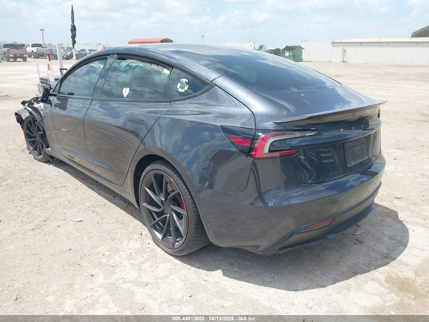2025 Tesla Model 3 Performance All-Wheel Drive grey Lot 111044813652 Vin 5YJ3E1ET3SF002854