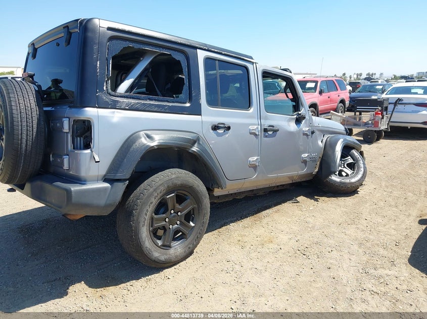 Vin: 1c4hjxdn8lw159834, lot: 45311007, jeep wrangler unlimited sport s 4x4 20204