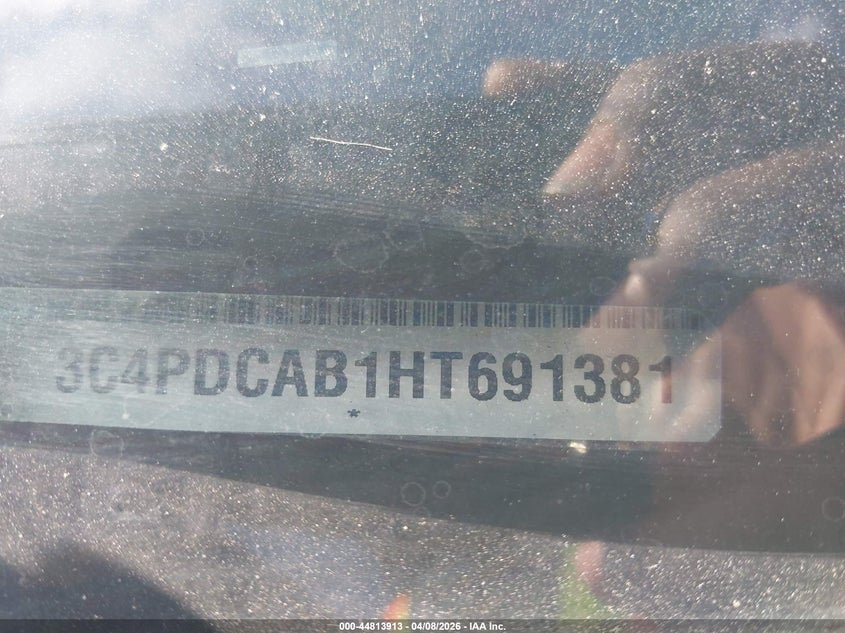 2017 Dodge Journey Se VIN: 3C4PDCAB1HT691381 Lot: 44813913