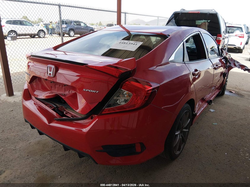 2021 Honda Civic 2.0 Sport red Lot 111044813941 Vin 2HGFC2F80MH522799