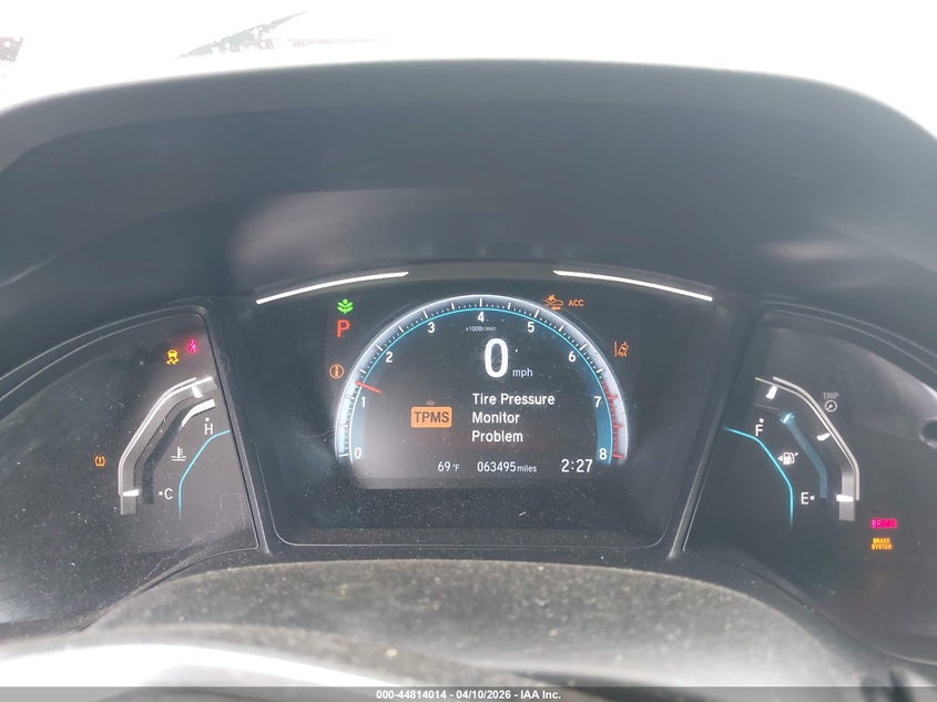 2019 Honda Civic 2.0 Lx grey Lot 111044814014 Vin 2HGFC2F61KH533824