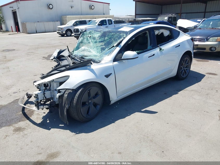 2021 Tesla Model 3 Long Range Dual Motor All-wheel Drive White Lot 111044814188 Vin 5YJ3E1EB4MF849585