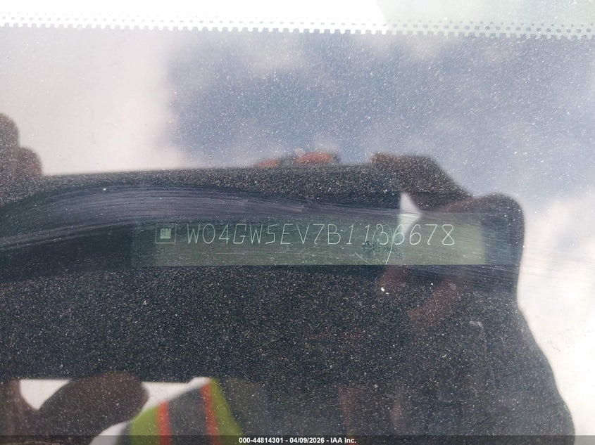 2011 Buick Regal Cxl Turbo Russelsheim VIN: W04GW5EV7B1136678 Lot: 44814301