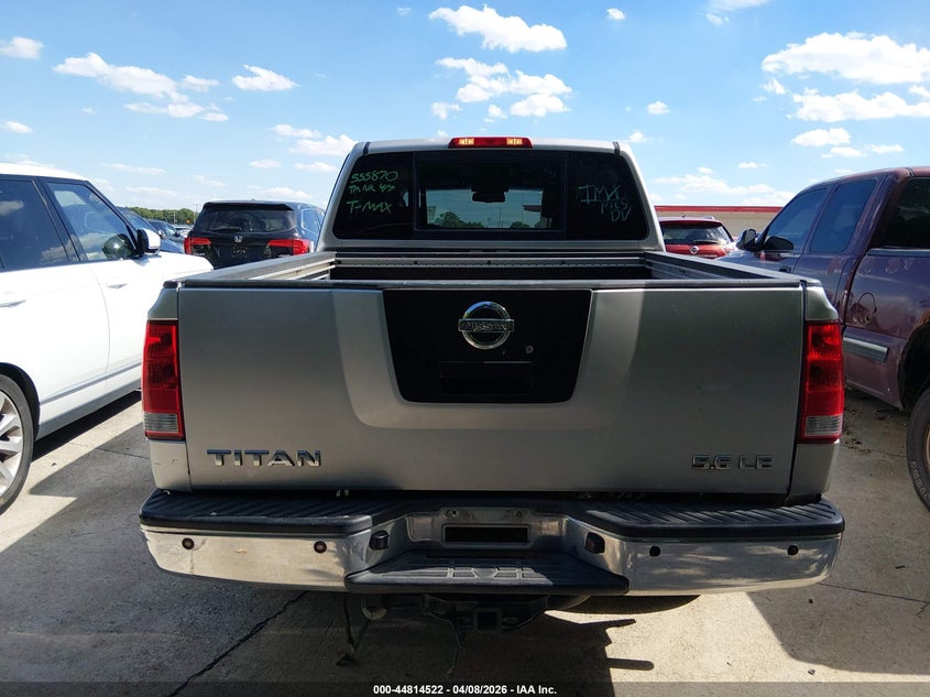 2006 Nissan Titan Le VIN: 1N6BA07A26N555870 Lot: 44814522