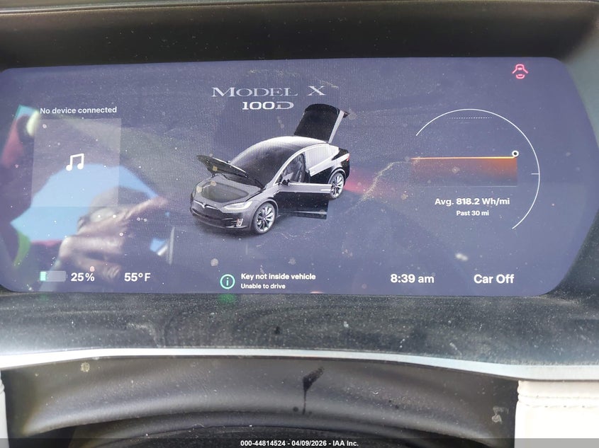 2017 Tesla Model X 100D/75D/90D VIN: 5YJXCBE27HF060964 Lot: 44814524