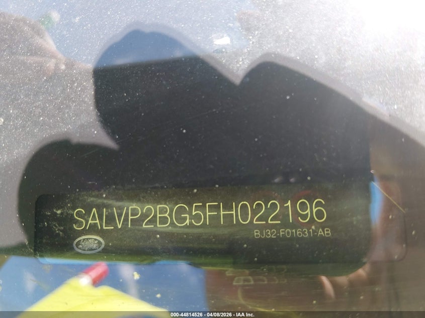 2015 Land Rover Range Rover Evoque Pure VIN: SALVP2BG5FH022196 Lot: 44814526