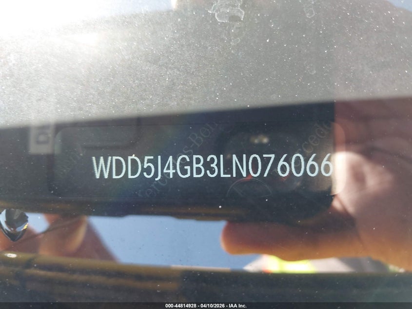 2020 Mercedes-Benz Cla 250 VIN: WDD5J4GB3LN076066 Lot: 44814928