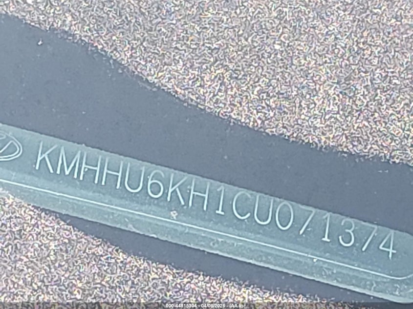 2012 Hyundai Genesis 3.8 Track VIN: KMHHU6KH1CU071374 Lot: 44815304