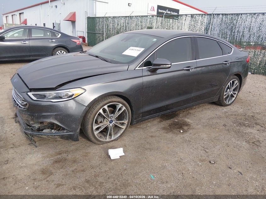 2017 Ford Fusion 2.0 Titanium grey Lot 111044815340 Vin 3FA6P0K95HR229440