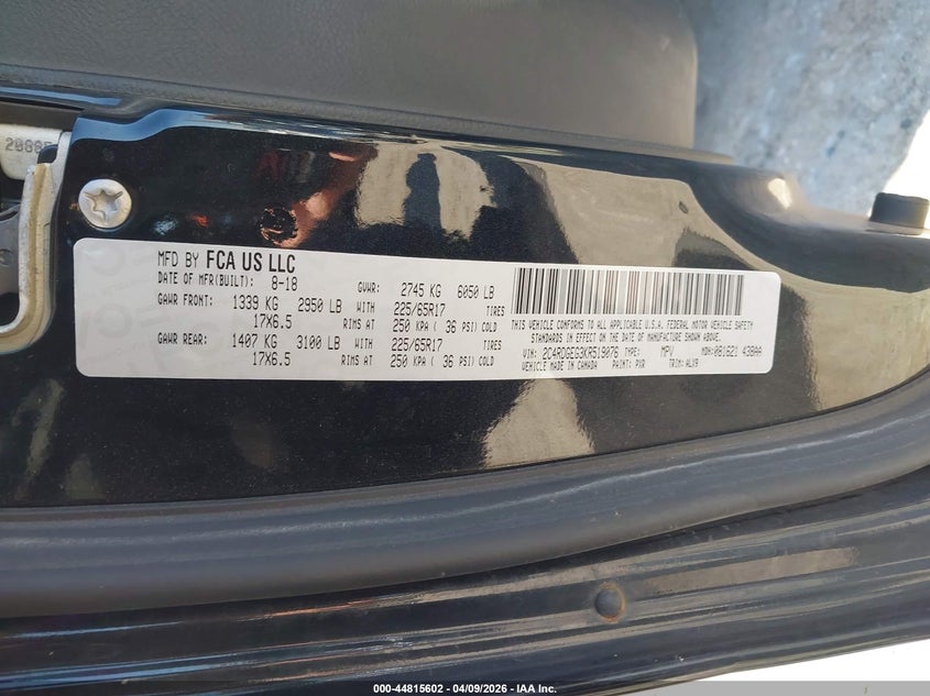 2019 Dodge Caravan 3.6 Grand Gt black Lot 111044815602 Vin 2C4RDGEG3KR519076