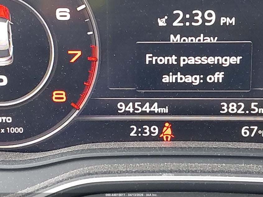 2019 Audi Q5 45 Premium VIN: WA1BNAFY3K2116713 Lot: 44815611