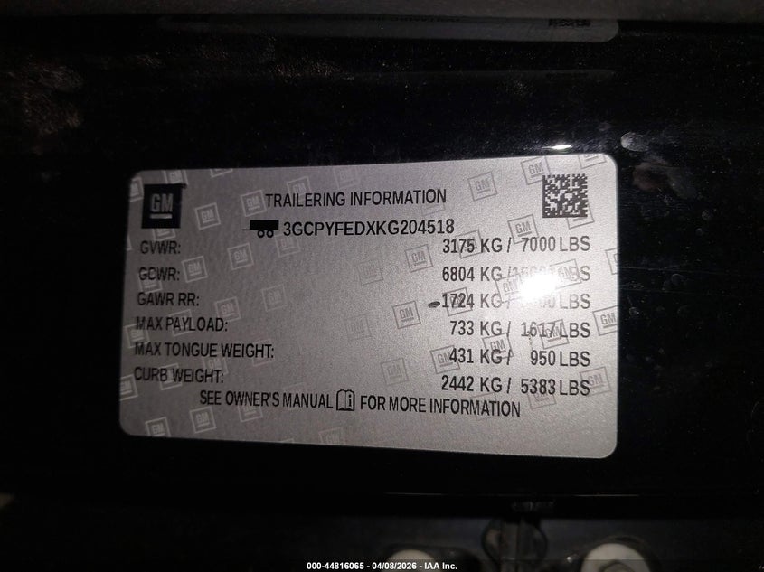 2019 Chevrolet Silverado 1500 Lt Trail Boss