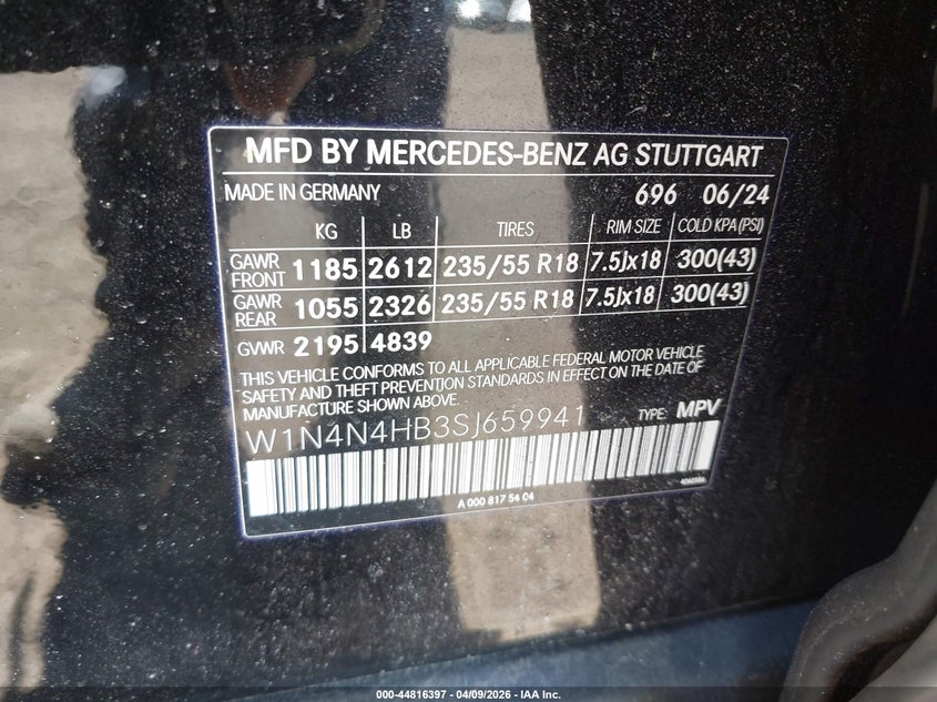 2025 Mercedes-Benz Gla 250 4Matic VIN: W1N4N4HB3SJ659941 Lot: 44816397