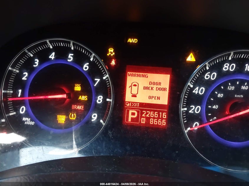 2010 Infiniti Fx35 VIN: JN8AS1MW8AM855787 Lot: 44816424