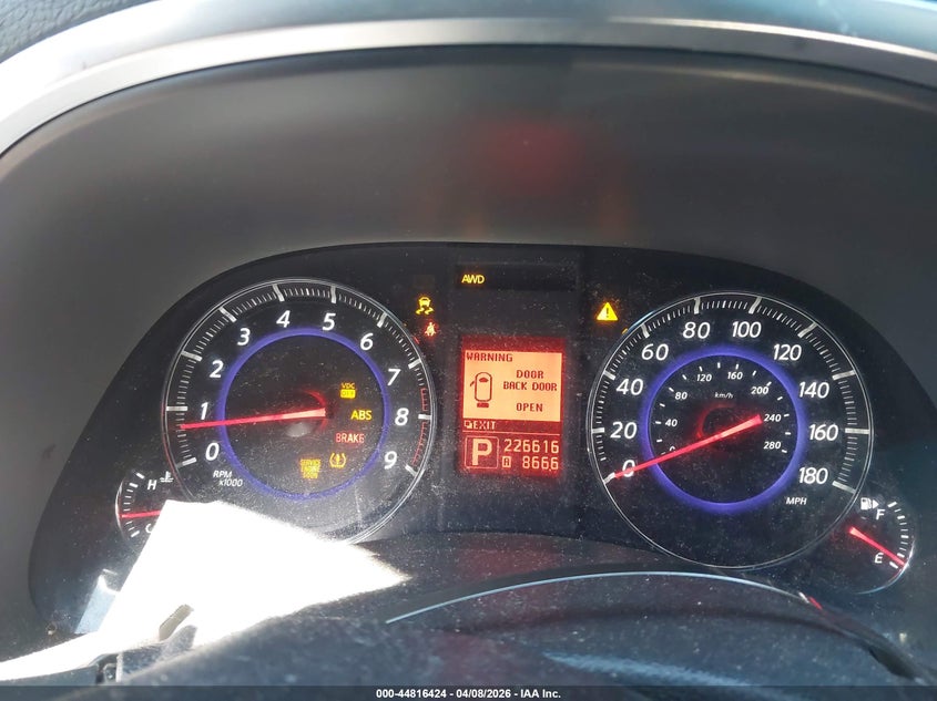 2010 Infiniti Fx35 VIN: JN8AS1MW8AM855787 Lot: 44816424