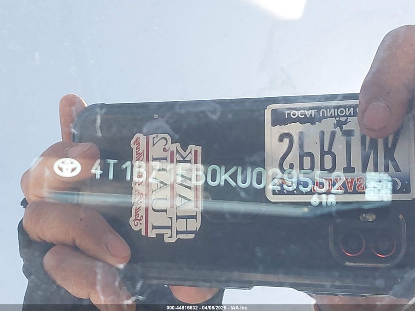 2019 Toyota Avalon Xle VIN: 4T1BZ1FB0KU029552 Lot: 44816632