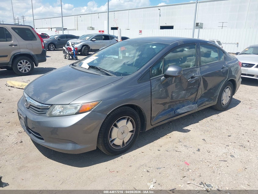 2012 Honda Civic 1.8 Hf grey Lot 111044817216 Vin 2HGFB2F65CH531501