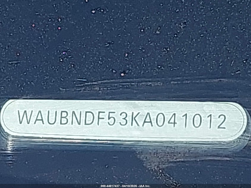 2019 Audi A5 45 Premium VIN: WAUBNDF53KA041012 Lot: 44817437