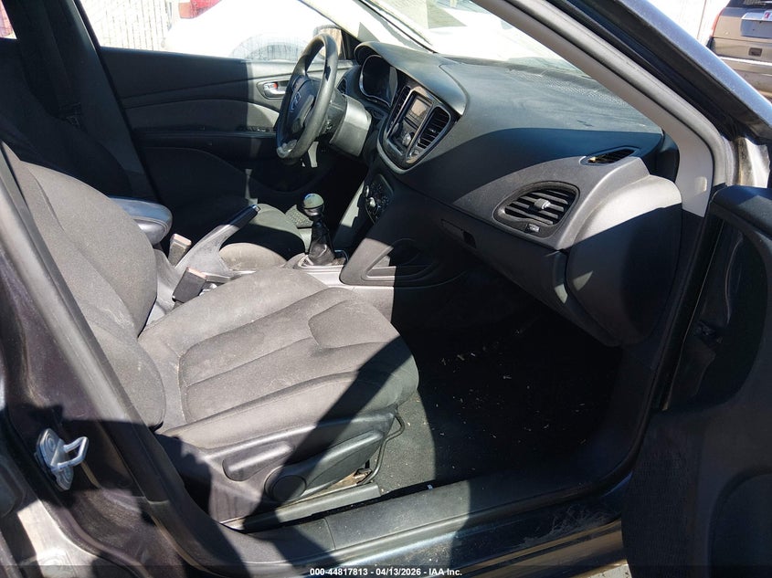 2013 Dodge Dart 2.0 Se black Lot 111044817813 Vin 1C3CDFAA7DD332483