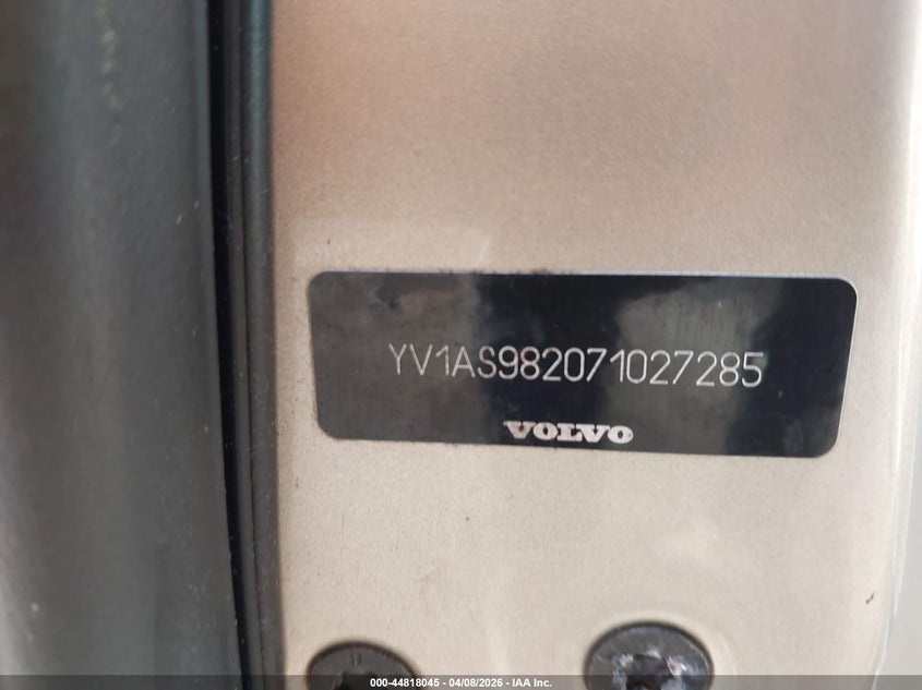 2007 Volvo S80 3.2 VIN: YV1AS982071027285 Lot: 44818045