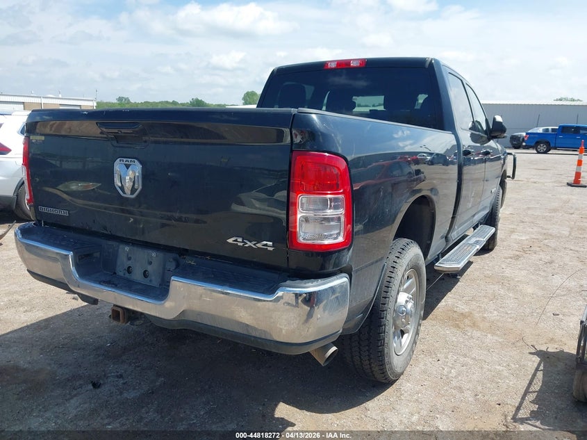 2022 Ram 2500 6.7 Big Horn 4x4 6'4 Box Black Lot 111044818272 Vin 3C6UR5DL2NG248124