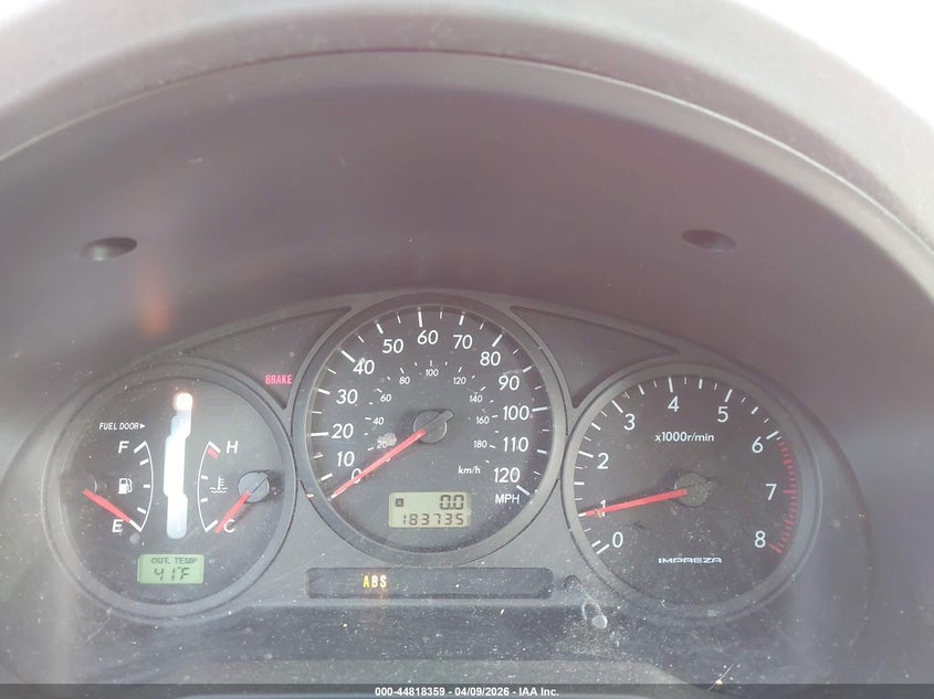 2004 Subaru Impreza Outback Sport VIN: JF1GG68564H818603 Lot: 44818359