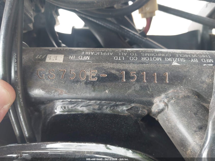 1978 Suzuki Gs750 VIN: LOT-1-44818445 Lot: 44818445