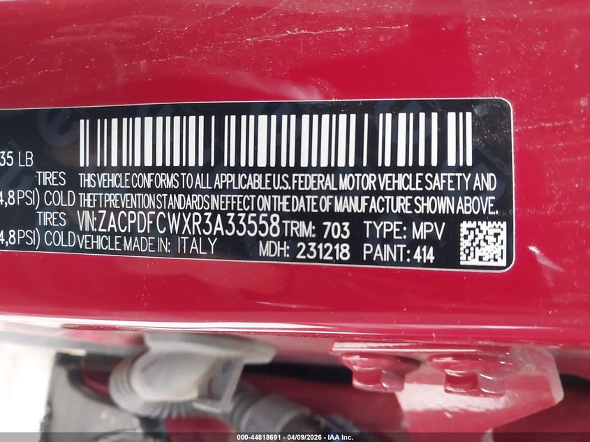 2024 Dodge Hornet R/T Eawd VIN: ZACPDFCWXR3A33558 Lot: 44818691