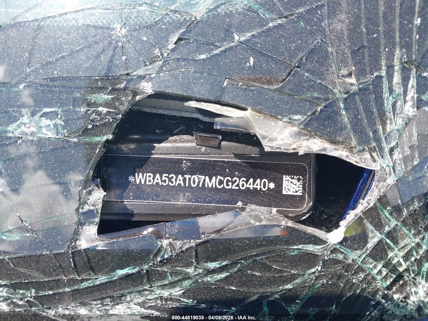 2021 BMW M440I VIN: WBA53AT07MCG26440 Lot: 44819038