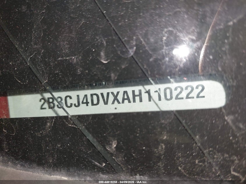 2010 Dodge Challenger Se VIN: 2B3CJ4DVXAH110222 Lot: 44819258