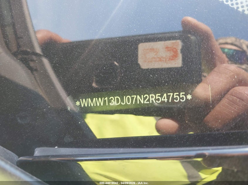 2022 Mini Se Hardtop Cooper VIN: WMW13DJ07N2R54755 Lot: 44819542