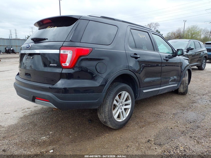 1FM5K8D83KGA15418 2019 Ford Explorer 3.5 Xlt black